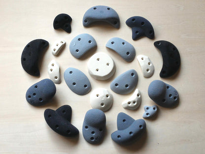 Set of 21 Climbing Holds for Kids(Jugs, crimps, Jibs) Screw On